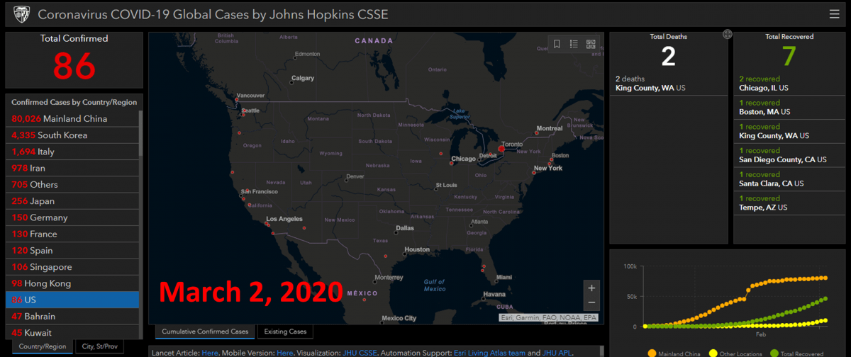 where is coronavirus now interactive map