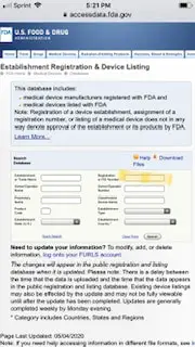 verify fda masks with fda search database